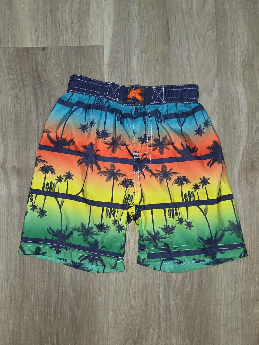 •Quad Seven• Baby Boys Palm Trees Swim Shorts
